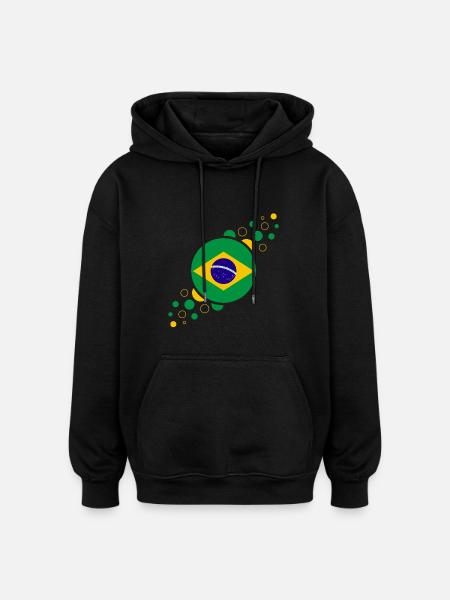 Brésil wm - Sweat à capuche oversize unisexe - noir
