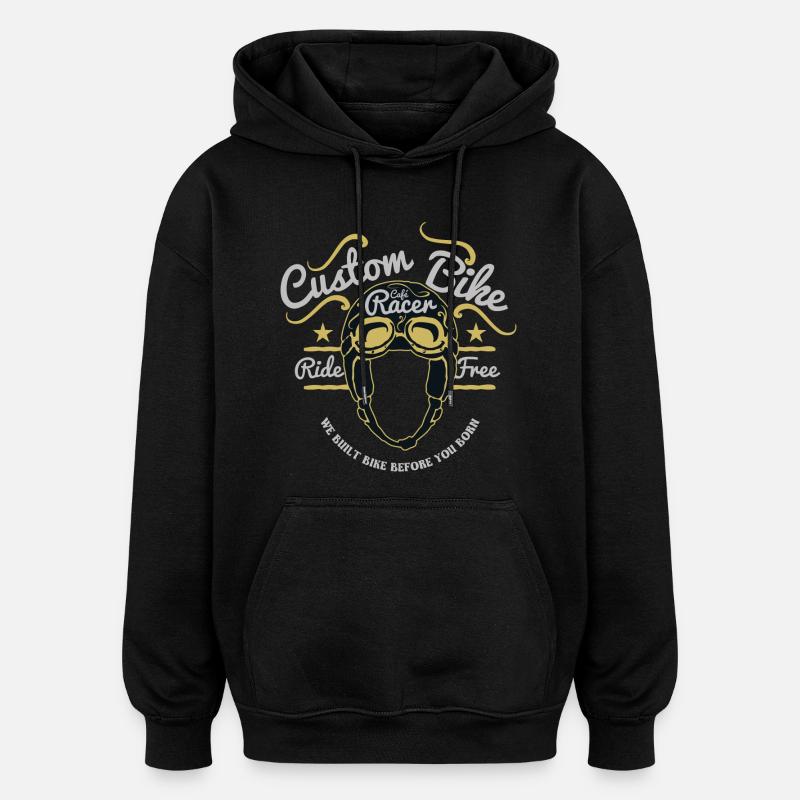Motorrad, Biker, Schrauber - Oversized Unisex Hoodie - Schwarz