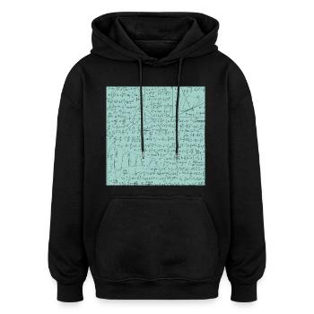 Modèle d’équation mathématique, Math Formula Lover Cadeau - Sweat à capuche oversize unisexe - noir - Devant - Noah (186cm)
