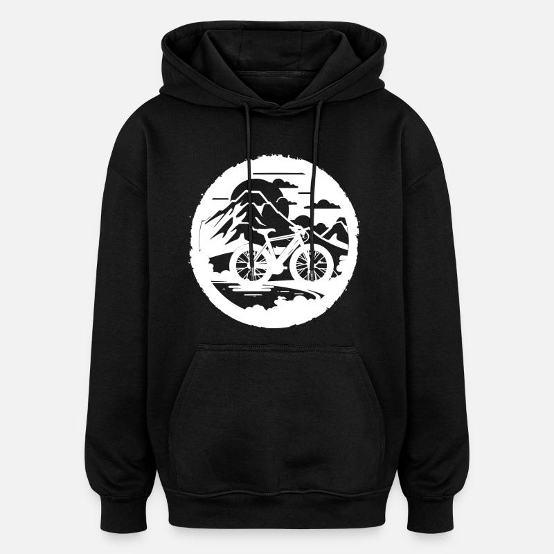 Graphiques de VTT - Sweat à capuche oversize unisexe - noir