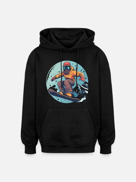 Snowboarding Graphics - Oversized Unisex Hoodie - black