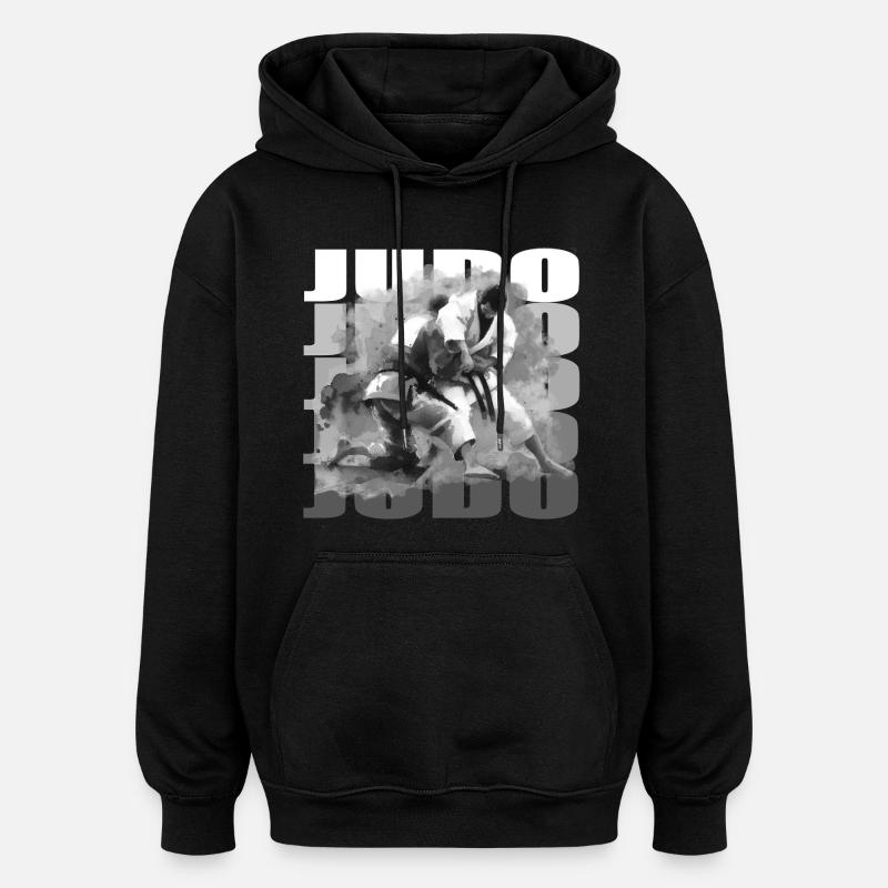 Judo - Sweat à capuche oversize unisexe - noir