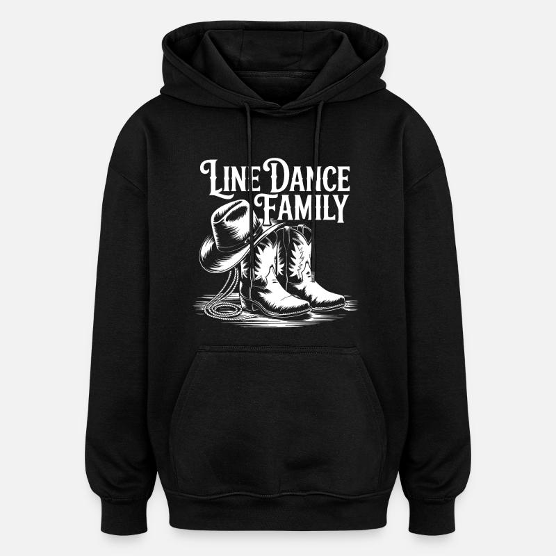 Famille de danse en ligne - Sweat à capuche oversize unisexe - noir
