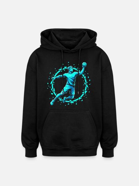 Handball Passion Heat Training Gift - Oversized Unisex Hoodie - black