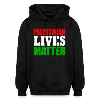 palestinian lives matter - Sweat à capuche oversize unisexe - noir - Devant - Noah (186cm)