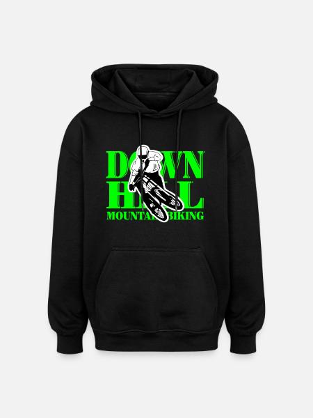 Downhill - Mountainbiking - Oversized Unisex Hoodie - black