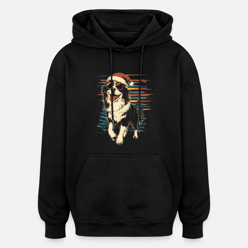Cool Australian Shepherd Christmas - Oversized Unisex Hoodie - black