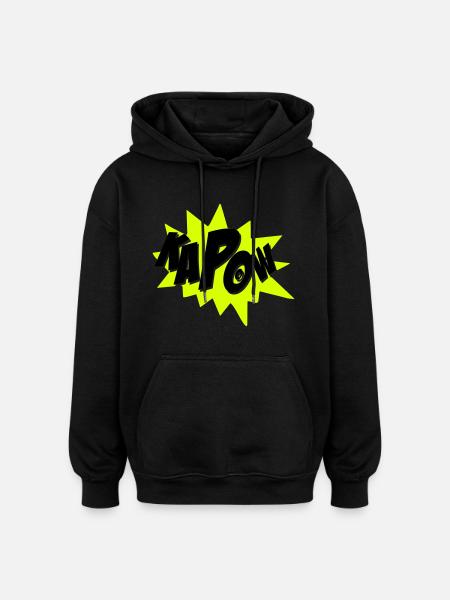 kapow - Oversized Unisex Hoodie - black