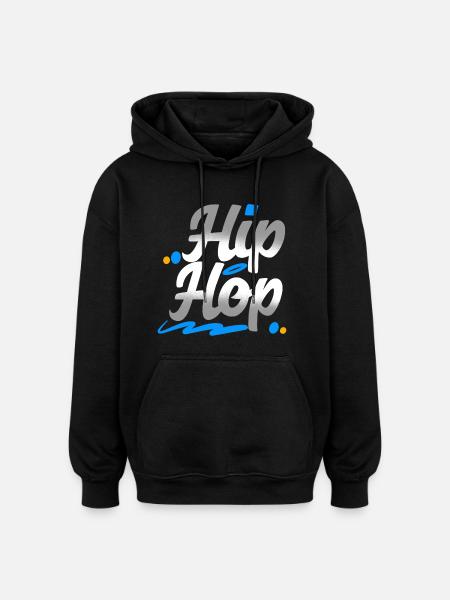 hip hop - Oversized Unisex Hoodie - black