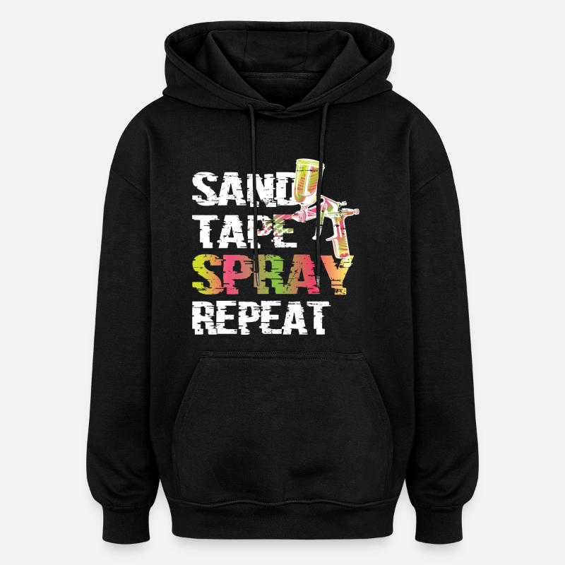 Vernisseur - Sweat à capuche oversize unisexe - noir