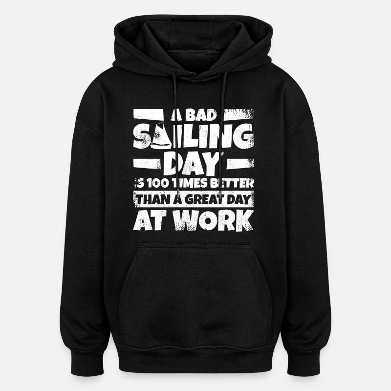 Navigation - Sweat à capuche oversize unisexe - noir