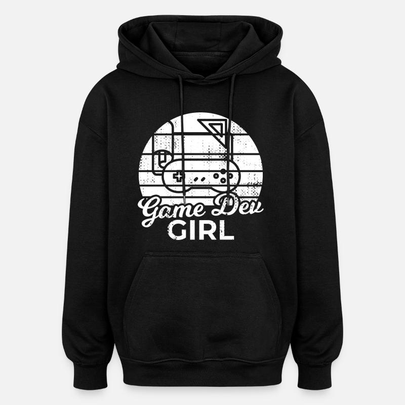 Fille de développement de jeu - Sweat à capuche oversize unisexe - noir