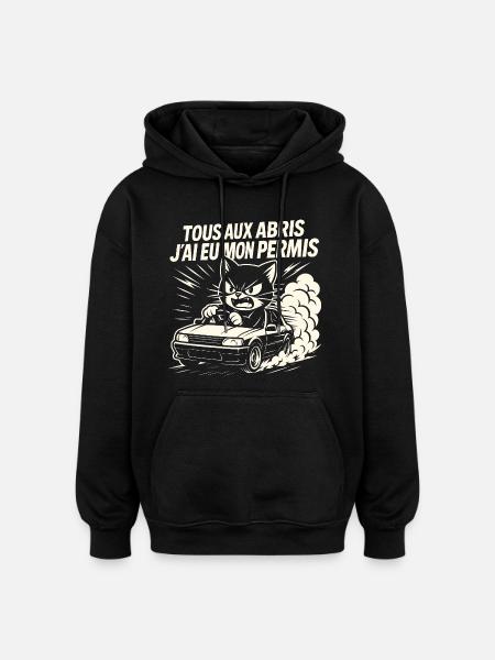 Driver Gift Driver's License - Oversized Unisex Hoodie - black