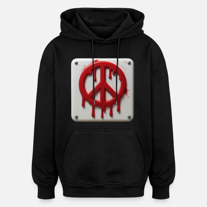 PEACE EMERGENCY #2 - peace & love - Sweat à capuche oversize unisexe - noir