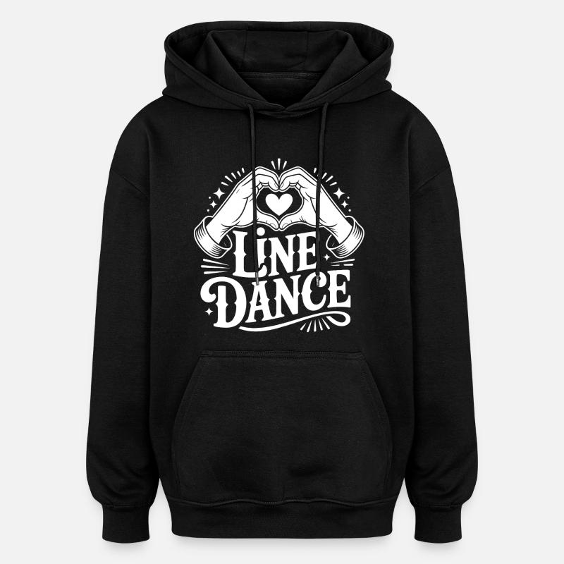 Line Dance Liebe - Oversized Unisex Hoodie - Schwarz