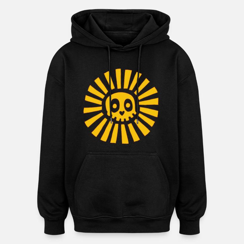 Sunny Skull - Oversized Unisex Hoodie - black
