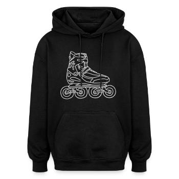 Roller en ligne - Sweat à capuche oversize unisexe - noir - Devant - Noah (186cm)