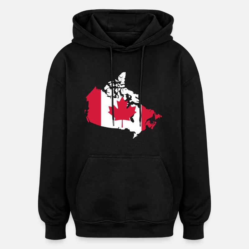 Canada - Sweat à capuche oversize unisexe - noir