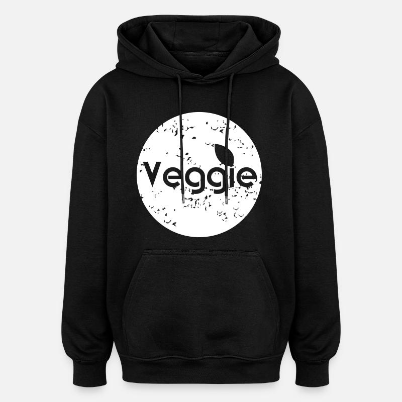 Veggie Stempel - Oversized Unisex Hoodie - Schwarz