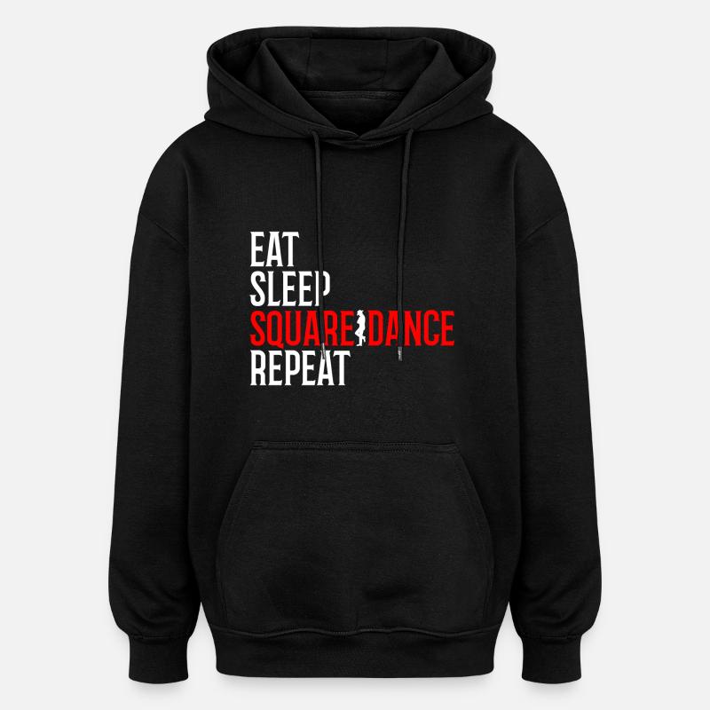 Danse carrée - Sweat à capuche oversize unisexe - noir