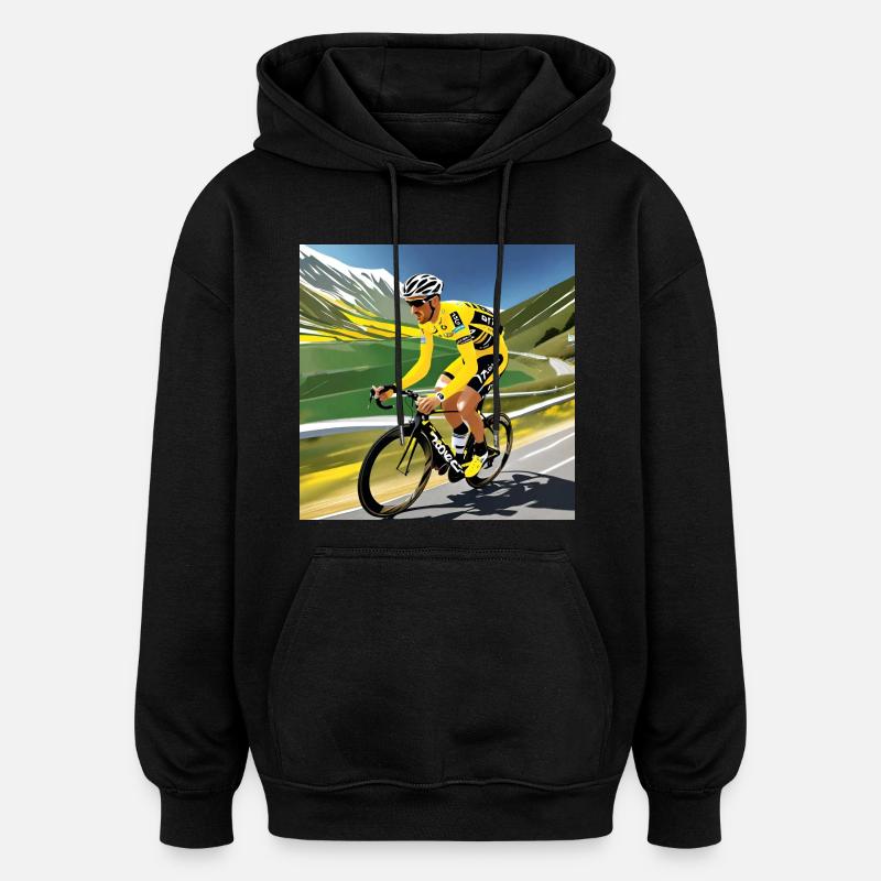 Retro-Radfahrer - Oversized Unisex Hoodie - Schwarz