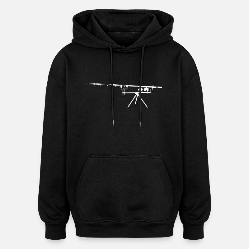 tiges de carpe - Sweat à capuche oversize unisexe - noir