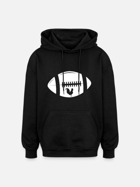 Rugby - Oversized Unisex Hoodie - Schwarz