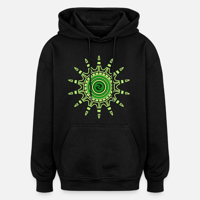 Mindwave Sun - Oversized Unisex Hoodie - Schwarz