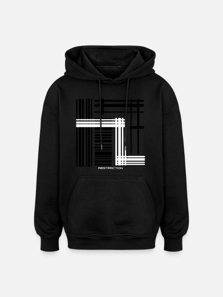 Abstraction - Oversized Unisex Hoodie - black