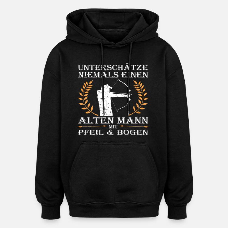 Bogenschießen, Bogensport, Bogenschütze, Archery - Oversized Unisex Hoodie - Schwarz