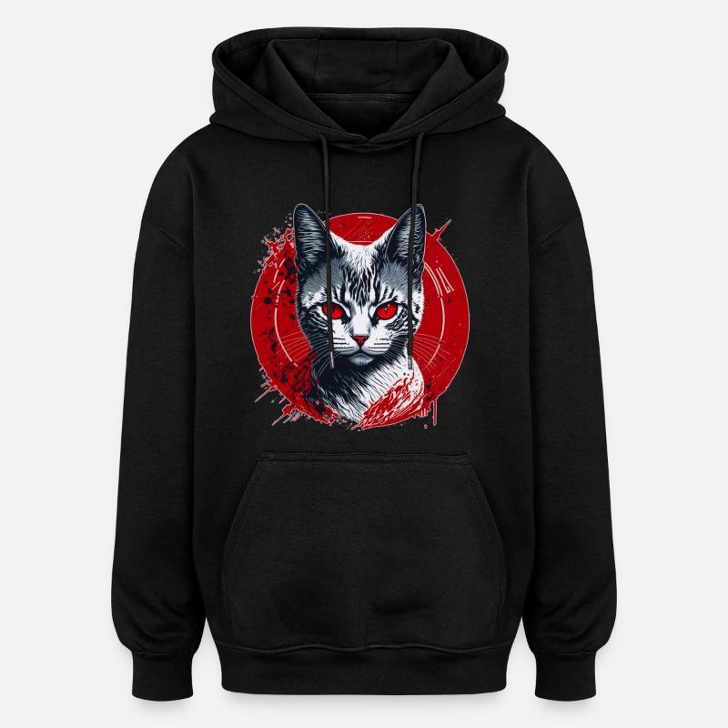 Chasseurs dans les ténèbres - Sweat à capuche oversize unisexe - noir