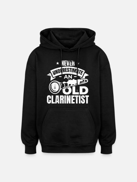 Clarinets Grandpa - Oversized Unisex Hoodie - black