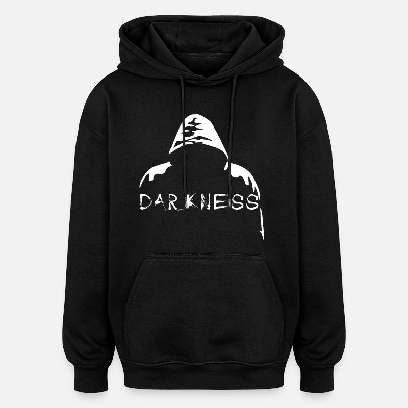 Ténèbres - Sweat à capuche oversize unisexe - noir