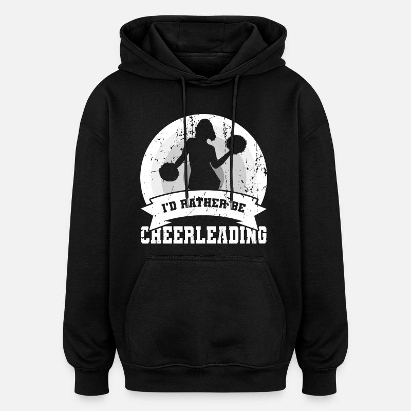 Je préfère être pom-pom girl - Sweat à capuche oversize unisexe - noir