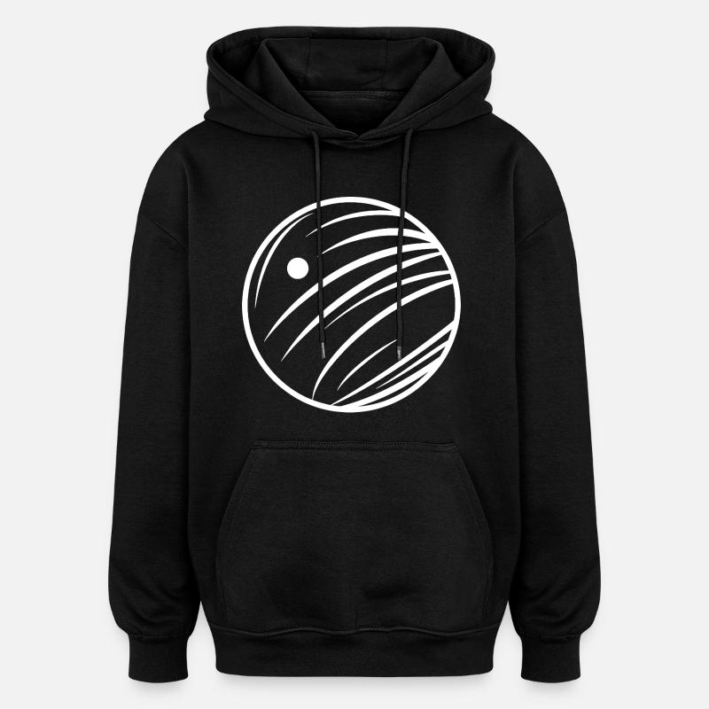 Bowling Skizze - Oversized Unisex Hoodie - Schwarz