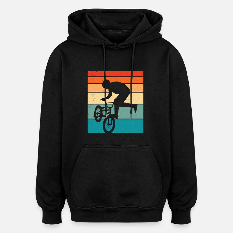 Vélo Bmx Retro Bmx - Sweat à capuche oversize unisexe - noir