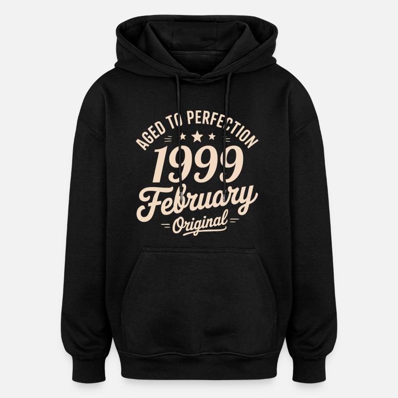 Février 1999 - February 1999 - Sweat à capuche oversize unisexe - noir