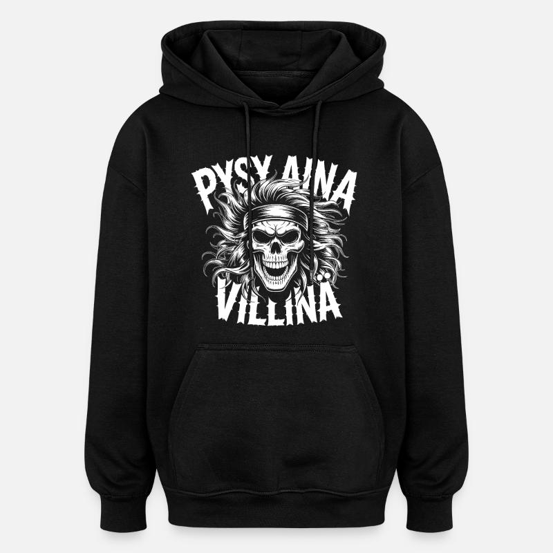 Conception du crâne sauvage - Sweat à capuche oversize unisexe - noir