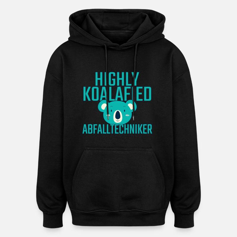 Technicien des déchets Koalafied - Sweat à capuche oversize unisexe - noir