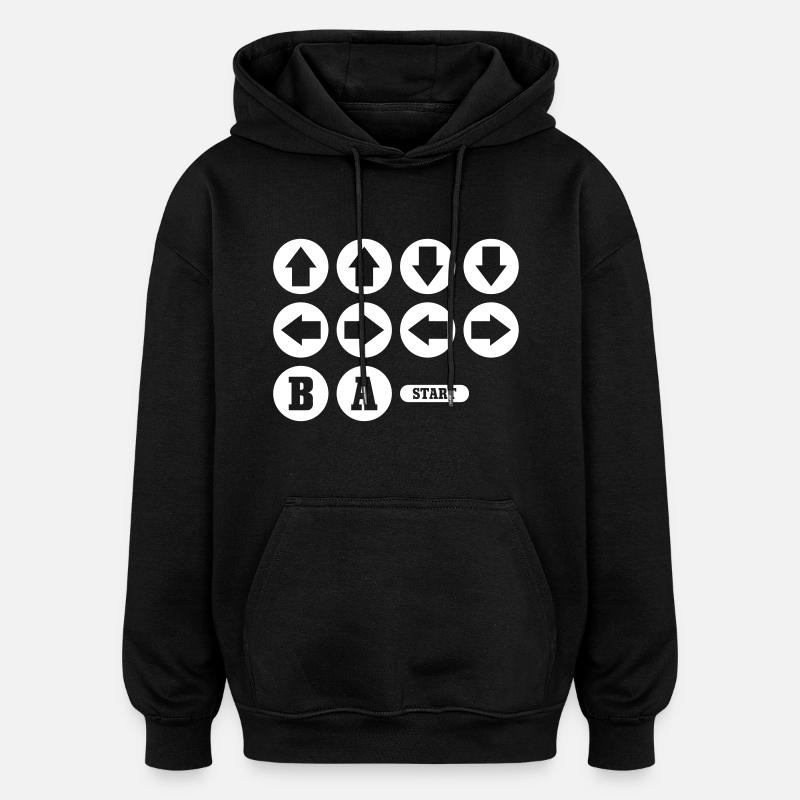 Cheat Code Jeu vidéo - Sweat à capuche oversize unisexe - noir