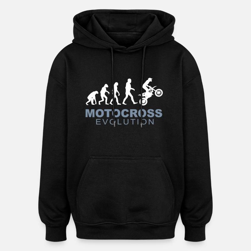 Motocross Evolution - Oversized Unisex Hoodie - black
