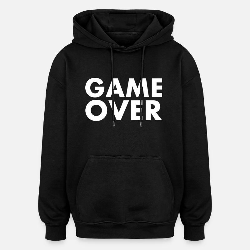 Game over - Sweat à capuche oversize unisexe - noir