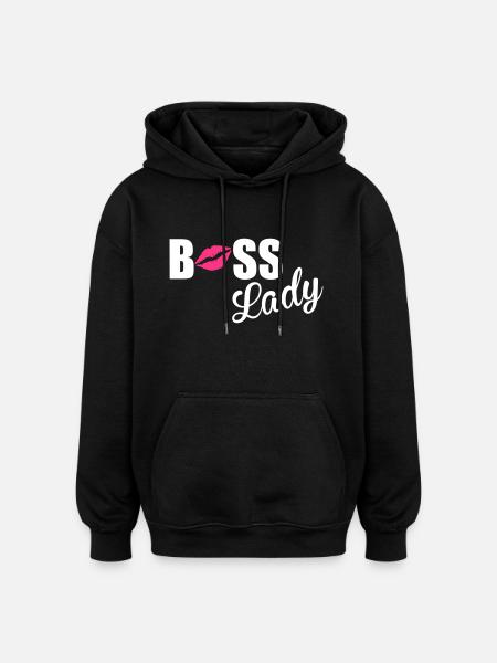 Boss Lady - Oversized Unisex Hoodie - black