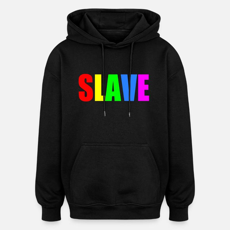 Slave - Sweat à capuche oversize unisexe - noir