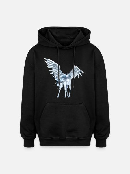 Pegasus 9 - Oversized Unisex Hoodie - black