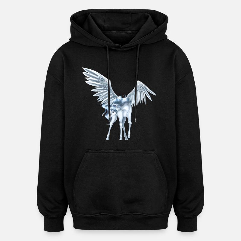 Pegasus 9 - Oversized Unisex Hoodie - black