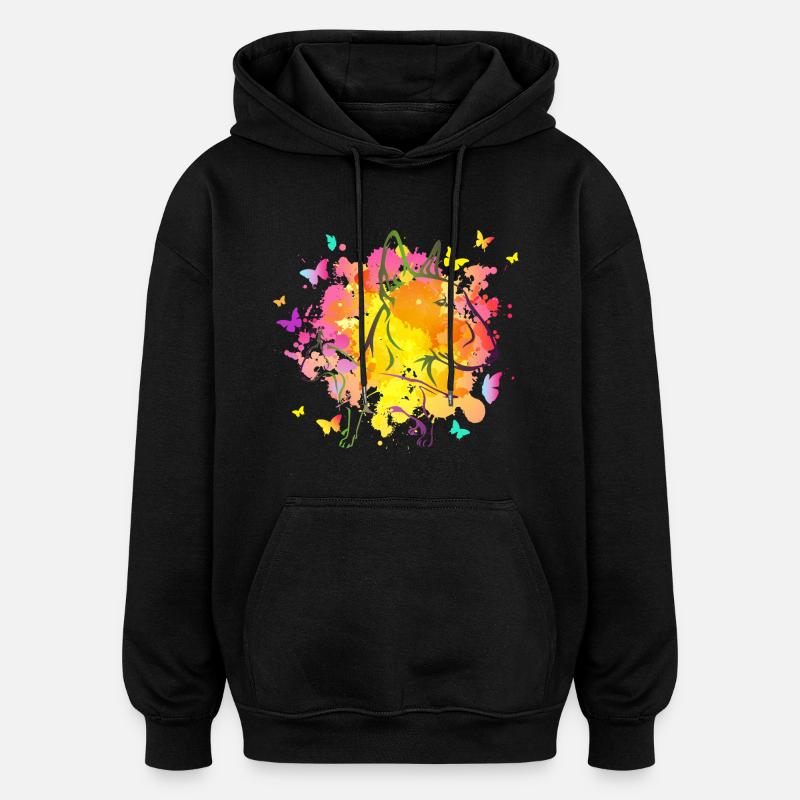 miniature bullterrrier spring - Oversized Unisex Hoodie - Schwarz