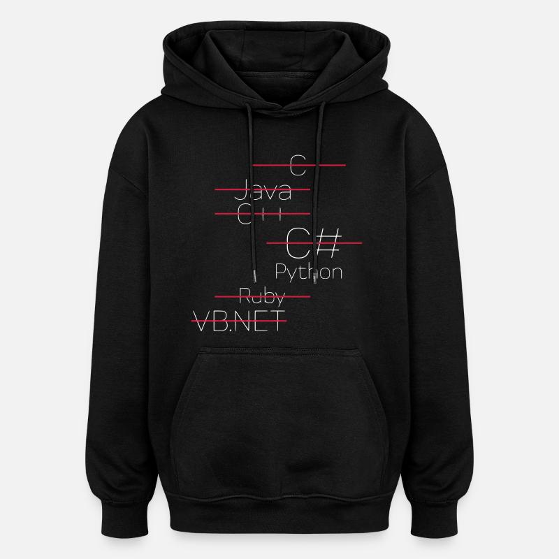 PYTHON CODING / PROGRAMMIERSPRACHE - Oversized Unisex Hoodie - Schwarz