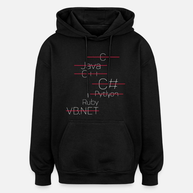 RUBY / RUBY ON RAILS - Oversized Unisex Hoodie - black