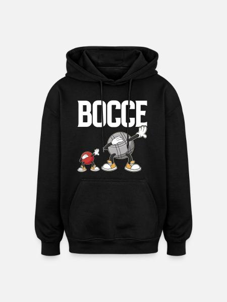 Dabbing Bocce Ball with Jack Bocci Dab Game Bocce - Oversized Unisex Hoodie - black